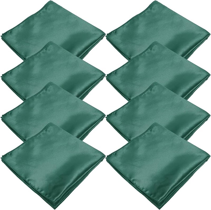 8 Pcs Smooth Satin Cloth Napkins Reusable Washable for Home Hotel Restaurant - Image 1